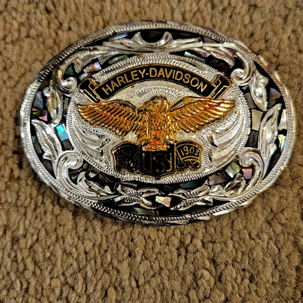 Abalone belt buckle